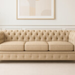 Sofá Chesterfield 3 Cuerpos 3 beige