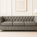 Sofá Chesterfield 3 Cuerpos gris medio