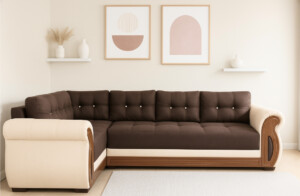 Sofá Seccional Clásico Tradicional Nirv – 5 Cuerpos Bicolor