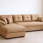 Sofá Seccional Izquierdo de cuero Mustang Beige_2