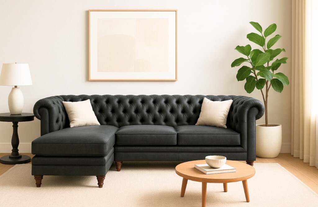 Sofa Seccional Chesterfield Reversible