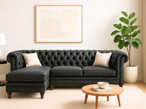 Sofa Seccional Chesterfield Reversible